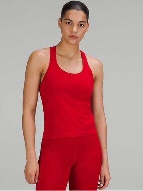 Lululemon Swiftly Tech Racerback Tank Top 2.0 *Race Length* in Dark Red Size 8